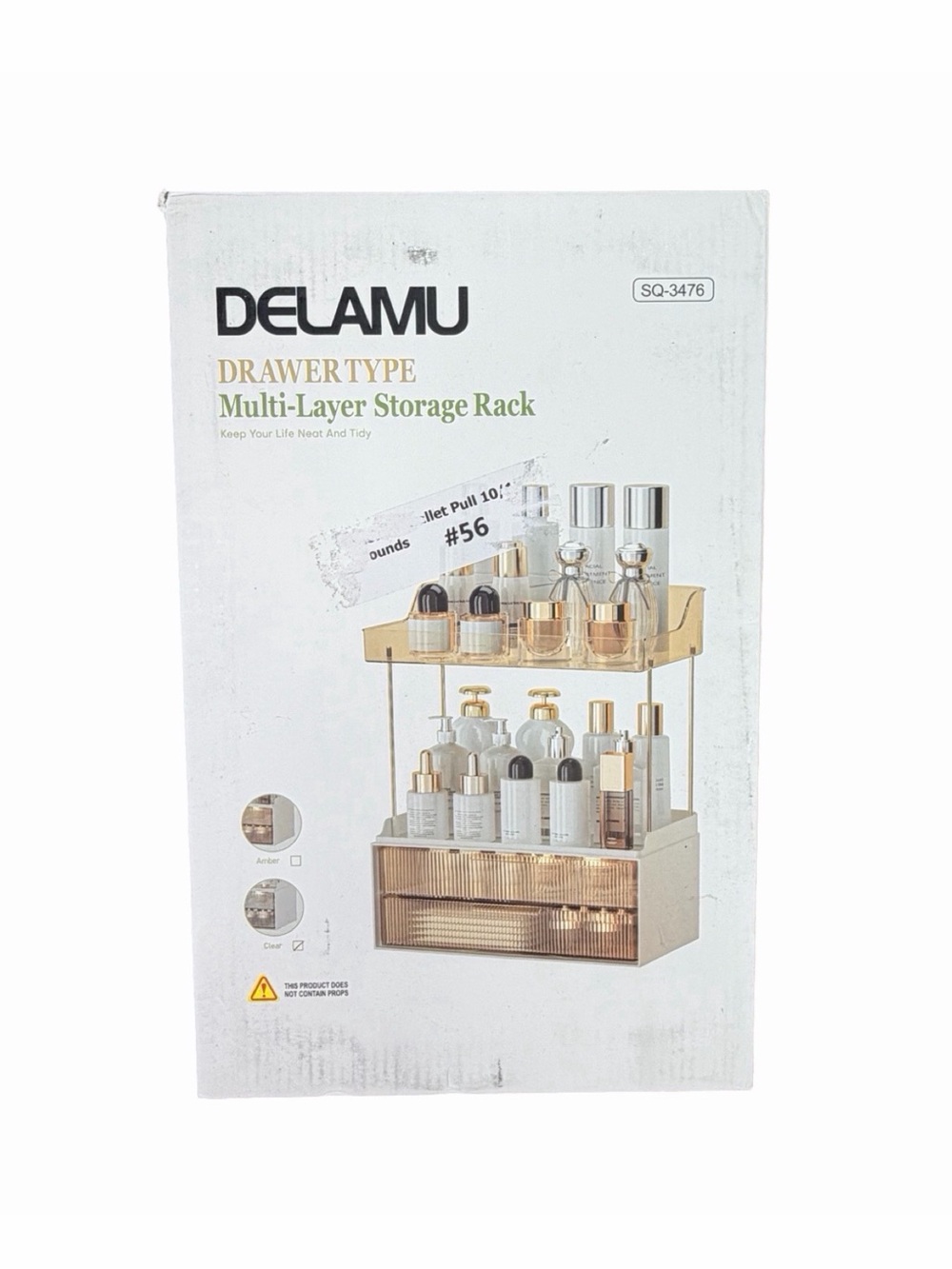 Delamu Drawer Type Multi-Layer Storage Rack - Clear - Picture 2 of 8